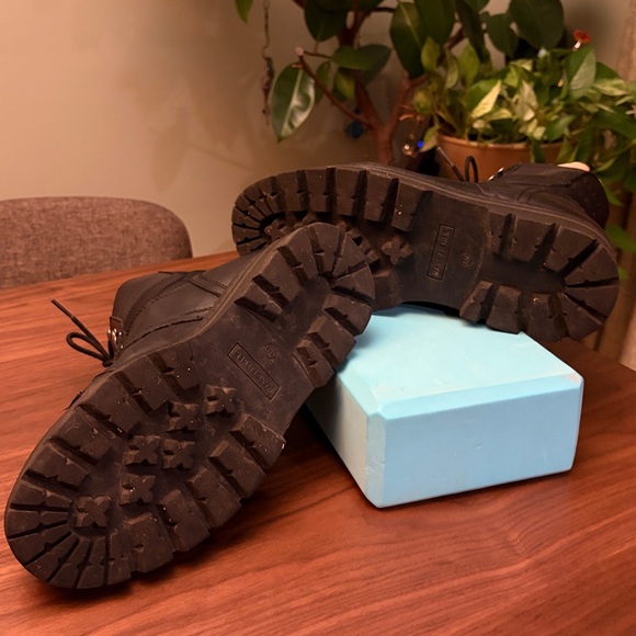 Marc Fisher Black Platform Combat Boots - Picture 4 of 8